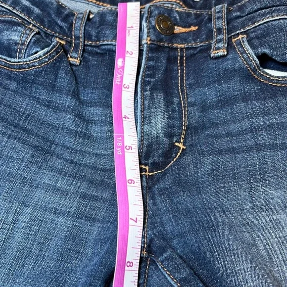 Abercrombie & Fitch Womens Size 2R Jeans 26x31 Blue Raw Hem Super CasualSkinny - Picture 11 of 15